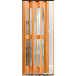 Shrnovací dveře Prosklené - Dub Světlý Shrnovací dveře Prosklené - Dub Světlý