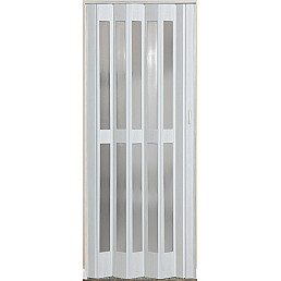 Shrnovací dveře Prosklené - Jasan Bíly Shrnovací dveře Prosklené - Jasan Bíly