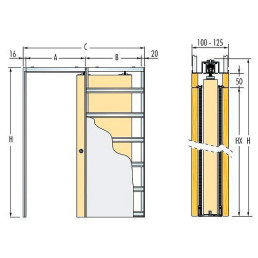 ECLISSE CLASSIC jednokřídlé do sádrokartonu ECLISSE CLASSIC jednokřídlé do sádrokartonu