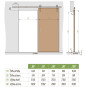 Posuvné dveře na stěnu LOFT 215 cm (dveře + kolejnice)