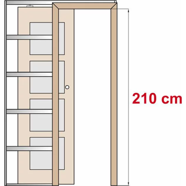 Posuvné dveře do pouzdra ANSEDONIA 10, 11, 12 - Výška 210 cm