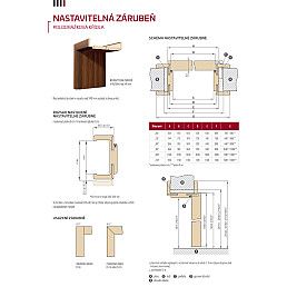 Obložkové zárubně falcové pro Řadu STANDARD, STILE, Lakované - 210 cm Obložkové zárubně falcové pro Řadu STANDARD, STILE, Lakované - 210 cm